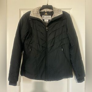 Columbia Women's Black Ski Jacket with Gray Collar